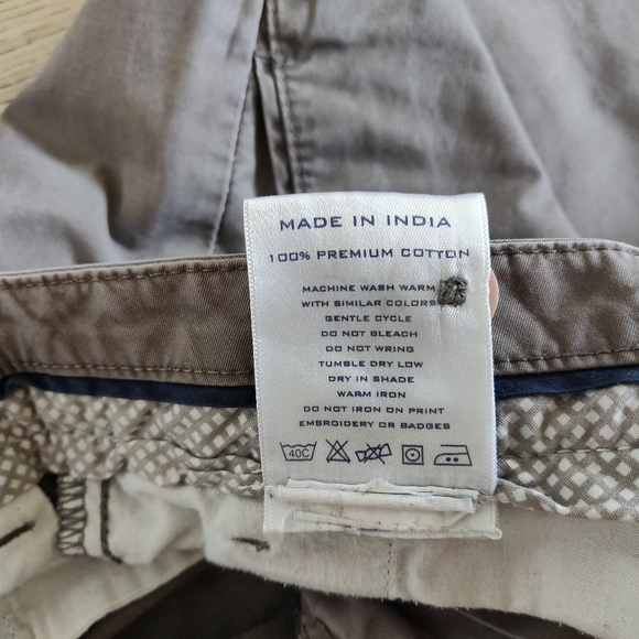 Men Khaki Cotton Slacks - Picture 3 of 5